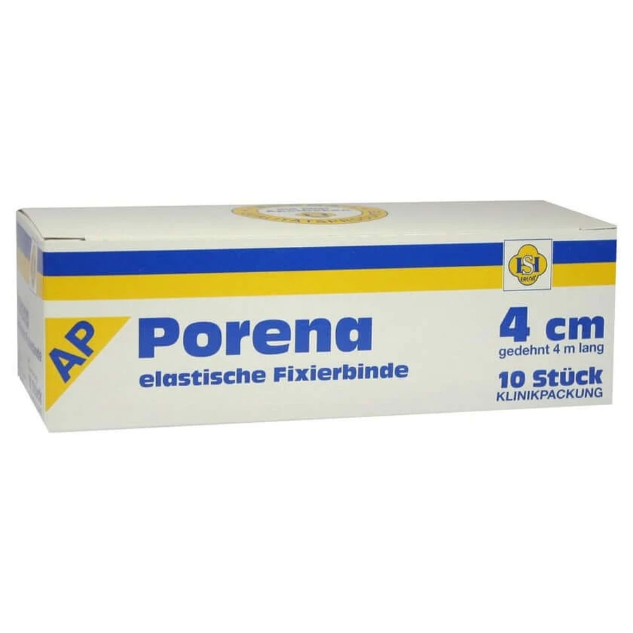 Benda di garza elastica Porena da 4 cm bianca senza busta 10 pz.