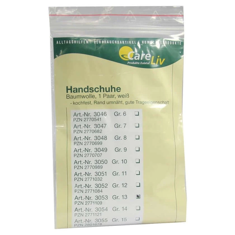 Katoenen handschoenen maat 13 2 stuks