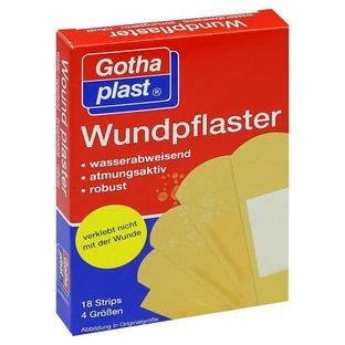 Gothaplast wound plaster waterproof 4 sizes 18 pcs