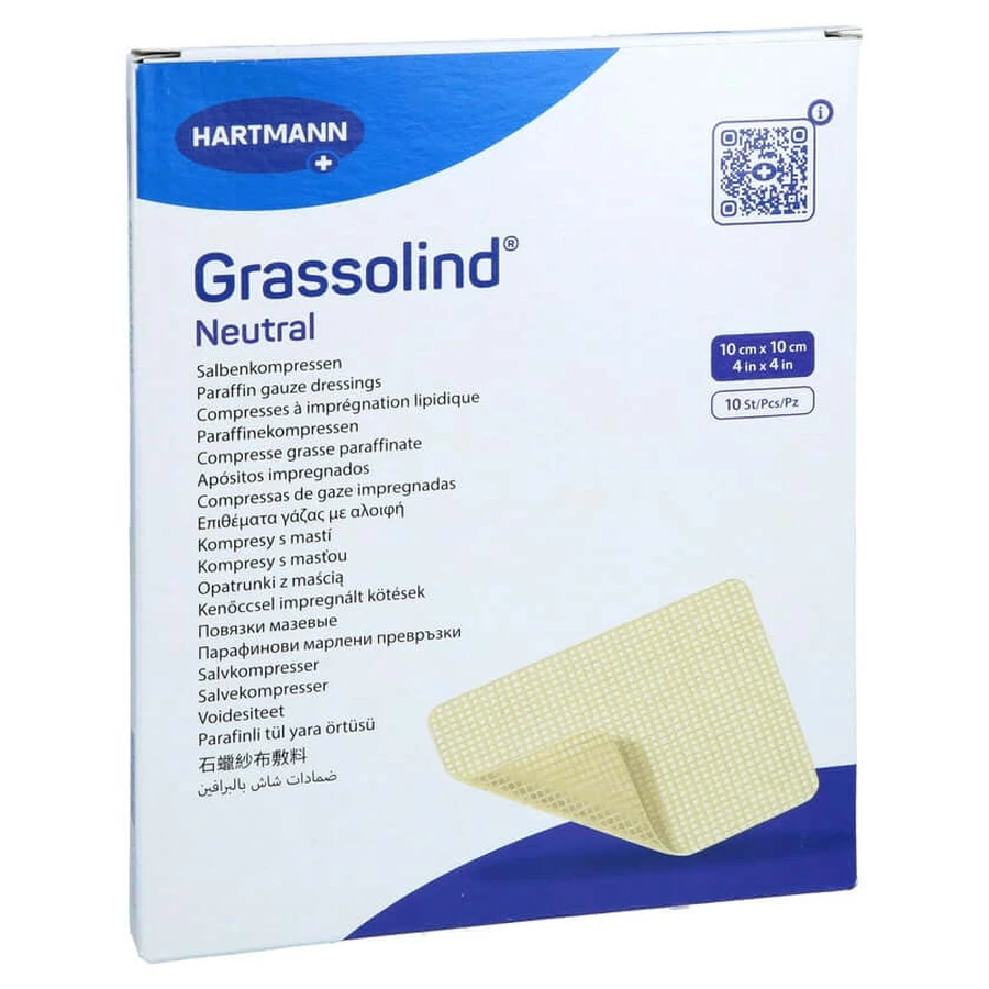 Comprese de unguent Grassolind 10x10 cm ste 10 buc