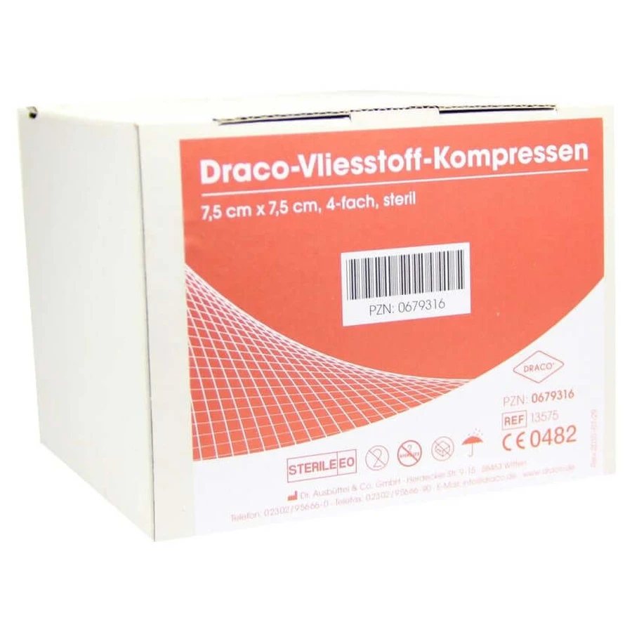 Compresses non tissées stériles 7.5x7.5 cm 25X2 pcs.