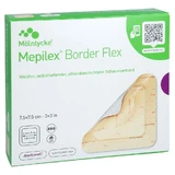 Mepilex Border Flex adhesive foam dressing 7.5x7.5 cm 10 pcs.