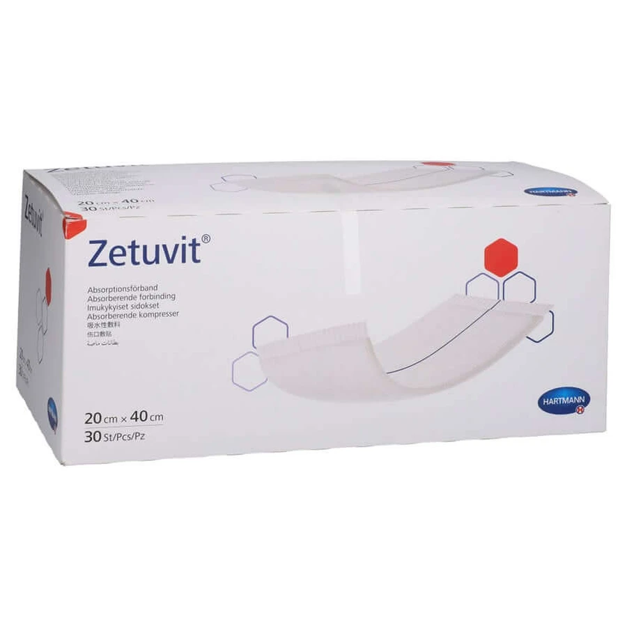Zetuvit absorberende kompressen niet-steriel 20x40 cm 30 st.
