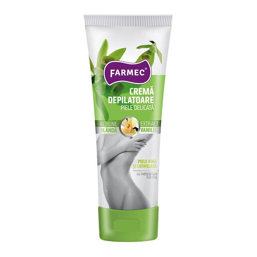 Enthaarungscreme für empfindliche Haut mit Vanille, 150 ml, Farmec