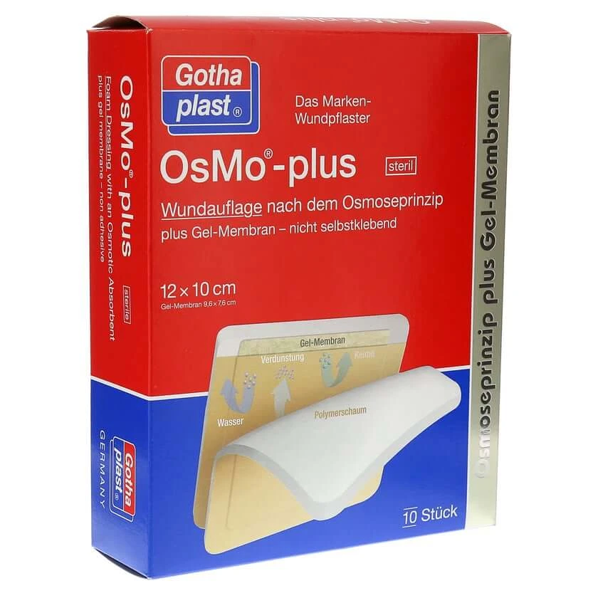 OSMO PLUS Wondverband 10x12 cm steriel 10 st.