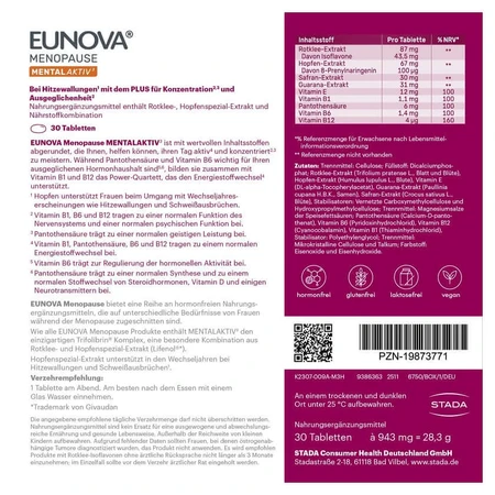EUNOVA MENOPAUSE MENTAL ACTIVE 30 pcs.