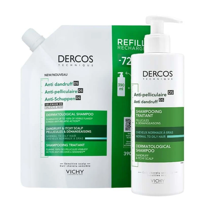 Vichy Anti-Pelliculaire Sh. Grasse + Recharge 1 Set