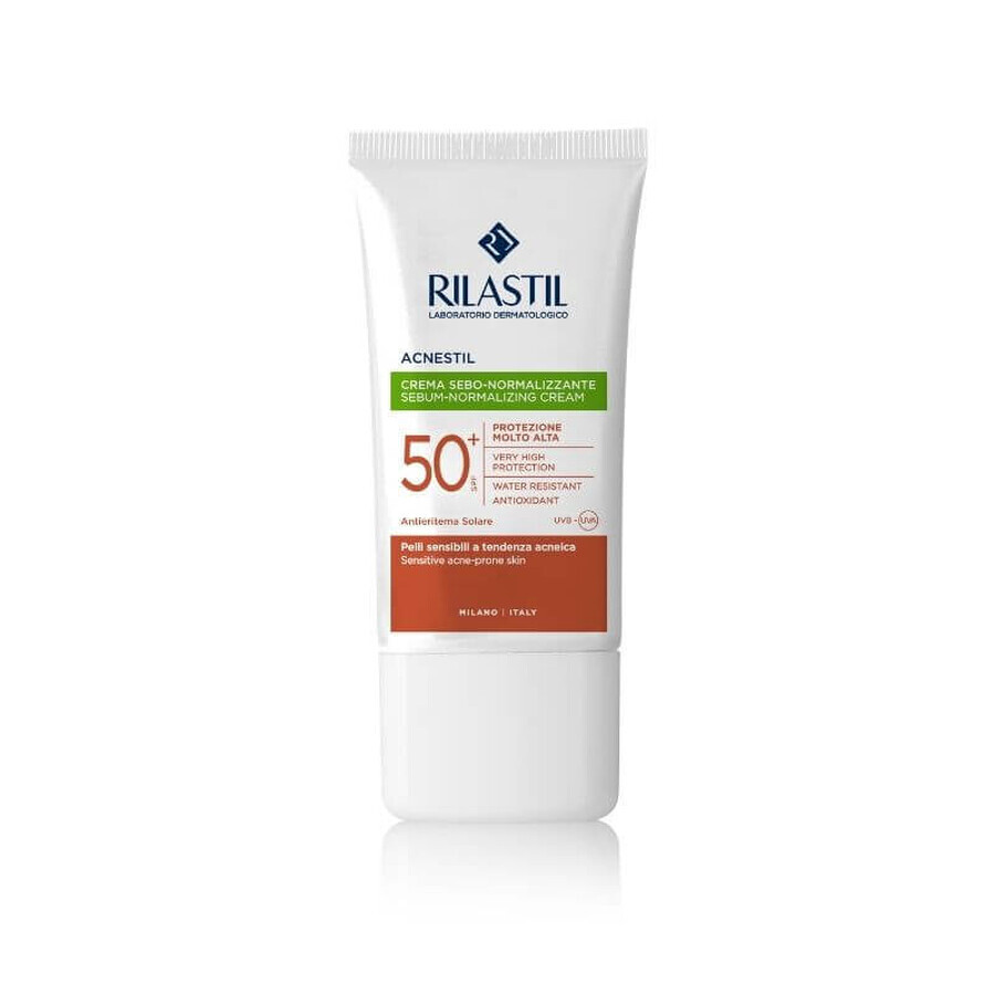 Rilastil Acnestil SPF50+ Crema Sebo-Normalizzante, 40ml