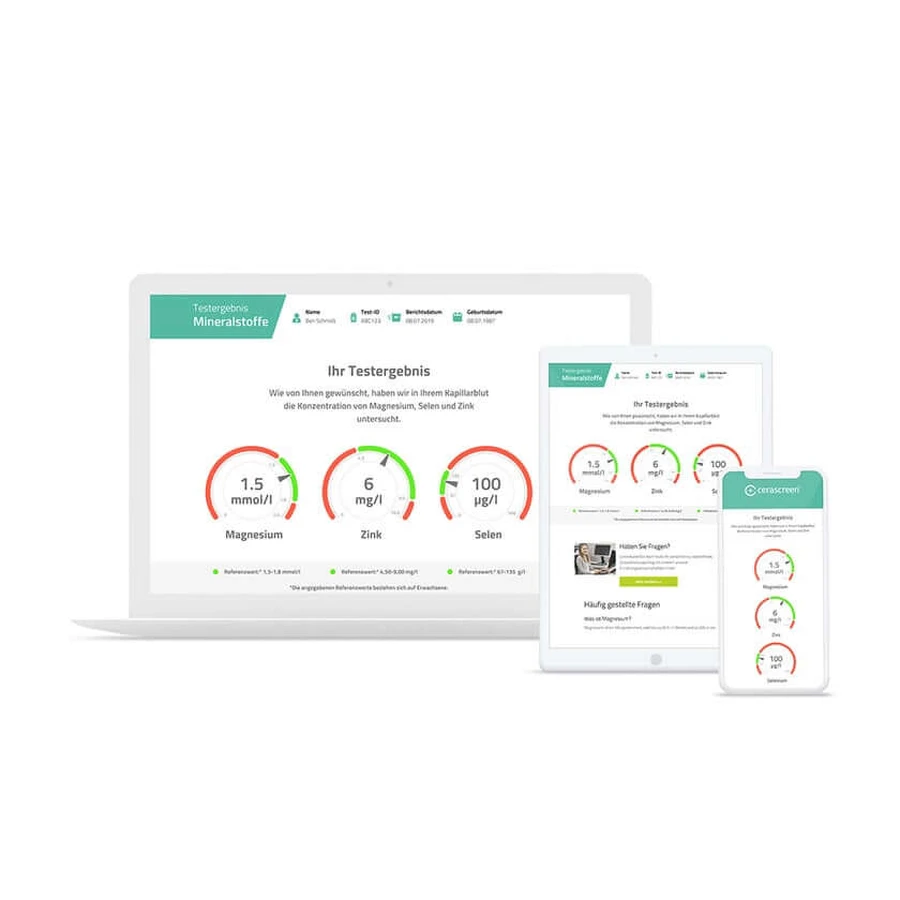 Cerascreen Mineraalanalysetest 1 st