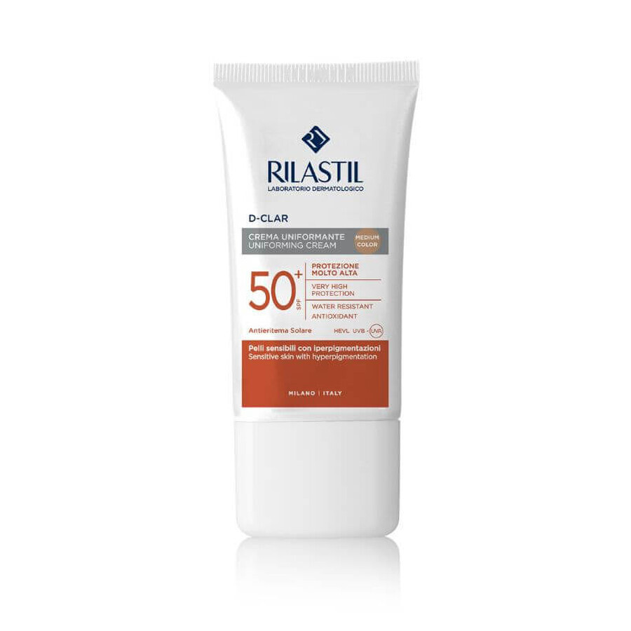 RILASTIL SUN SYSTEM D-CLAR - Getönte Creme für Gleichmäßigkeit mit SPF 50+ x 40ml