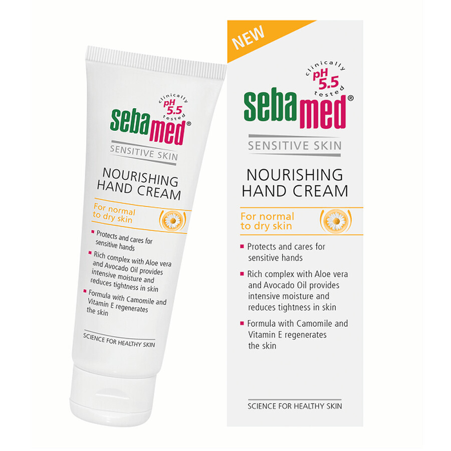 Crème dermatologique nourrissante pour les mains, 75 ml, Sebamed