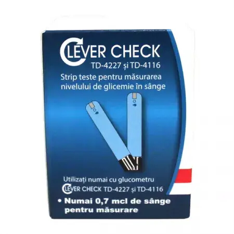 Teste glicemie Clever Check, 50 bucati, Taidoc