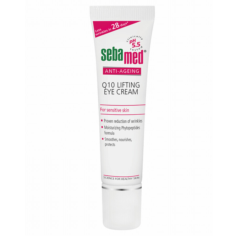 Crème dermatologique pour les yeux avec Q10 Anti-Age, 15 ml, Sebamed