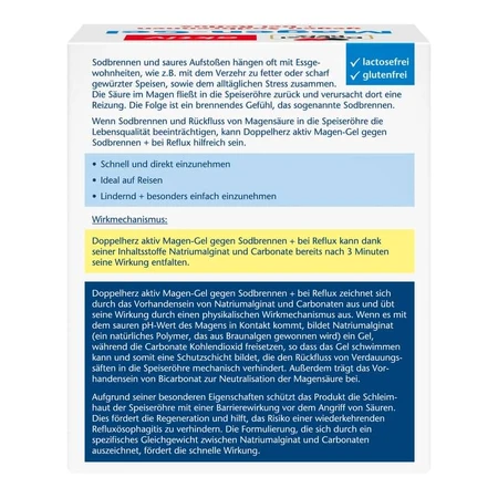 Dubbele hart maaggel tegen brandend maagzuur + reflux 50X10 ml