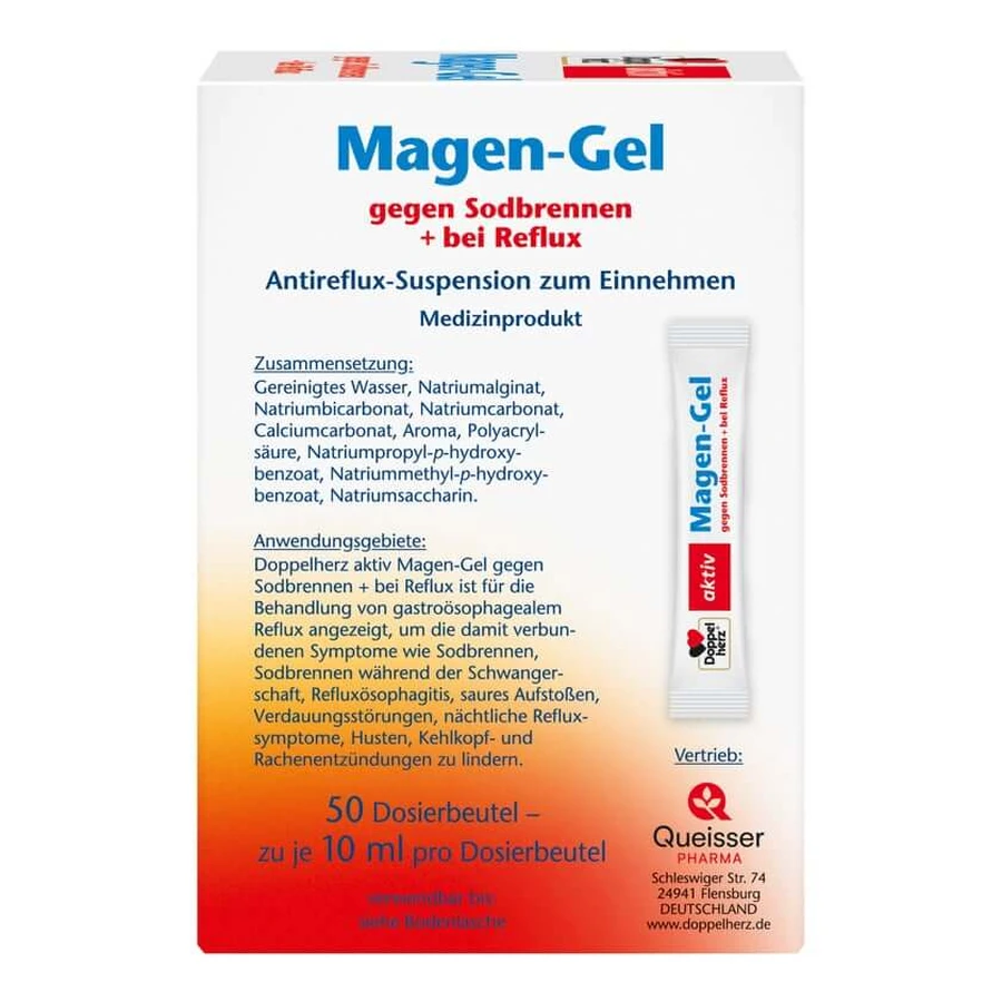 Dubbele hart maaggel tegen brandend maagzuur + reflux 50X10 ml