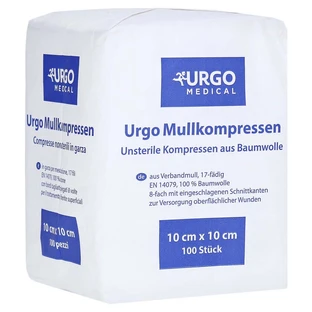 URGO Mullkompressen 10x10 cm unsteril 100 St