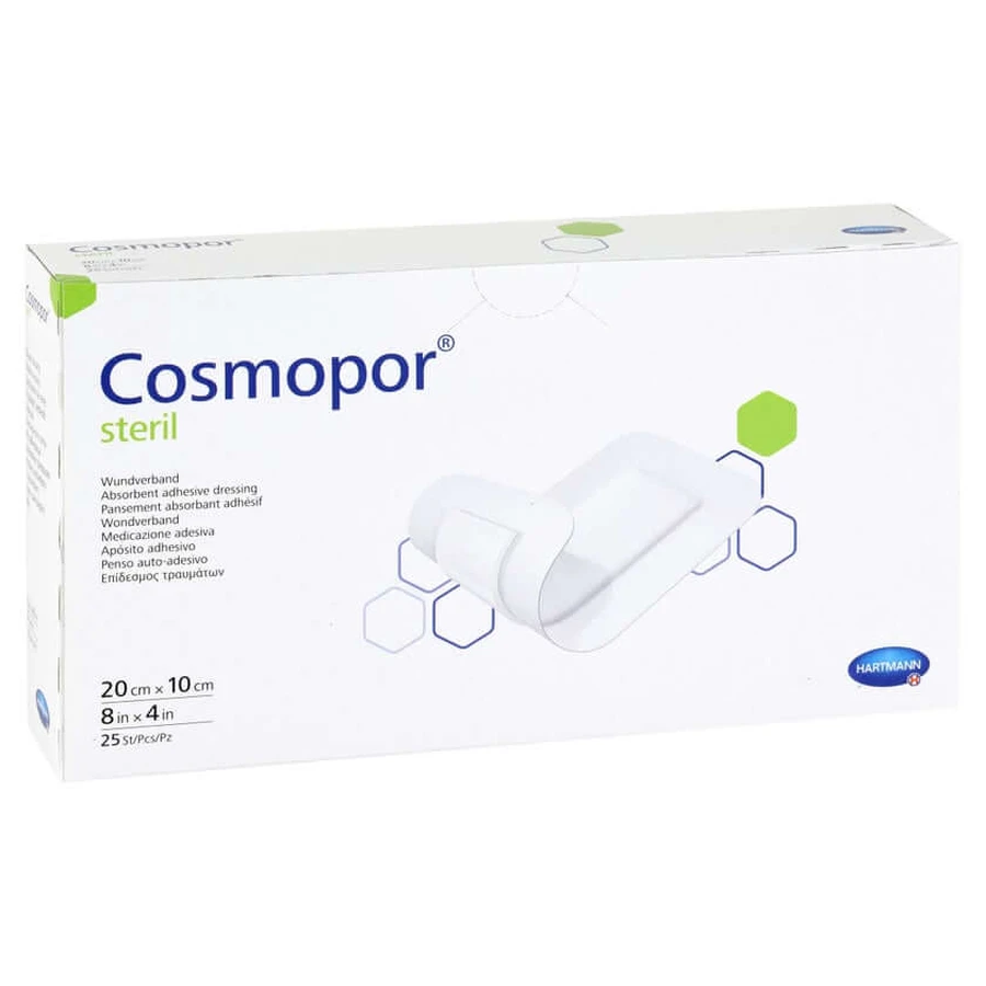 Cosmopor Steriel Wondverband 10x20 cm 25 st.