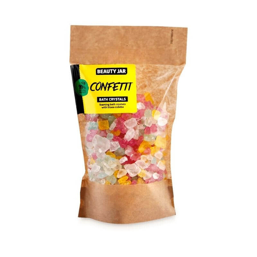 Cristaux de bain pétillants, Confetti x 600g, Pot de beauté