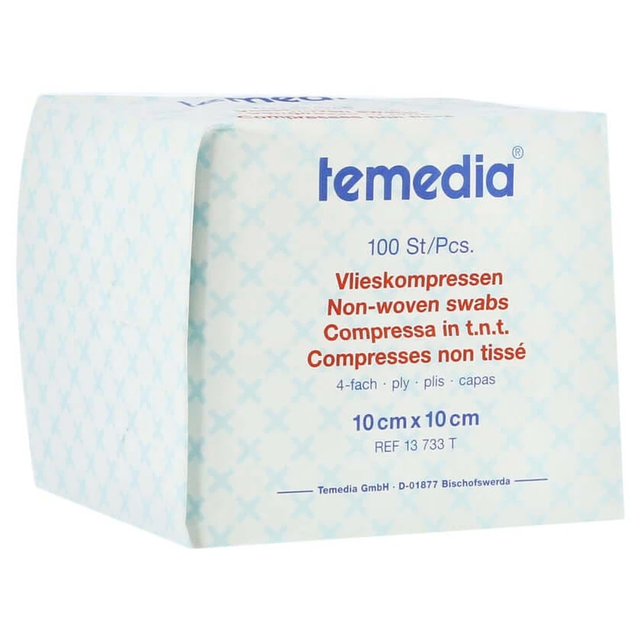 Non-woven compresses non-sterile 10x10 cm 4-fold 100 pcs.