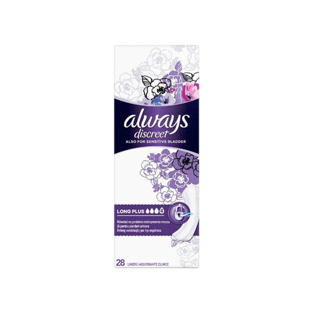 Always Discreet Liner Long Plus, 28 pz