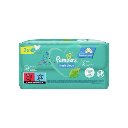 Pampers Servetele umede Fresh Clean Duo, 2x52 buc