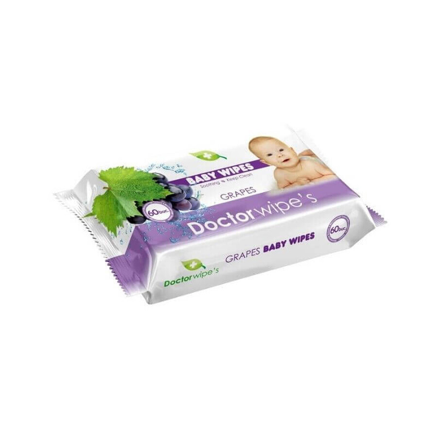 GRAPES FC vochtige doekjes x 60 stuks, Dr. Wipes