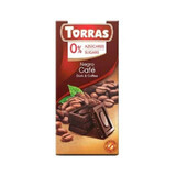Zwarte chocolade met suiker en glutenvrije koffie 75g TORRAS