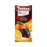 Suiker- en glutenvrije pure chocolade met sinaasappel 75g TORRAS