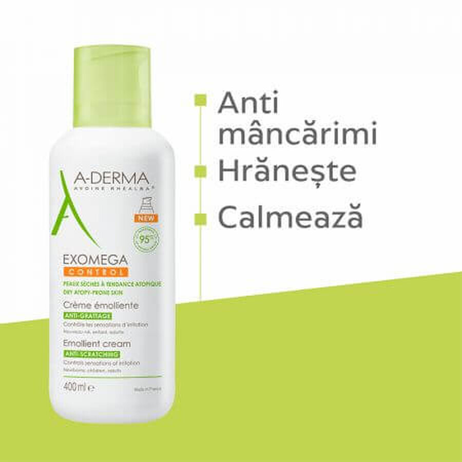A-Derma Exomega Control Crème émolliente, 400 ml