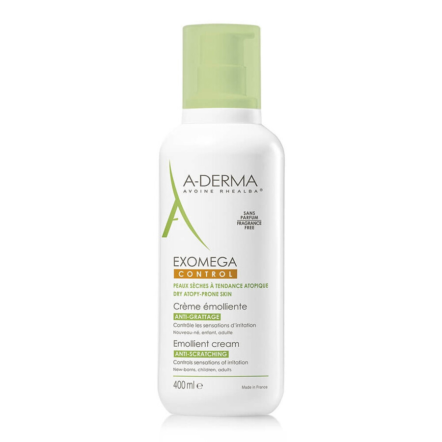 A-Derma Exomega Control Crème émolliente, 400 ml