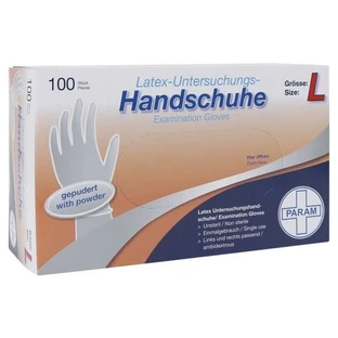 Guantes desechables látex empolvados L 100 unid.
