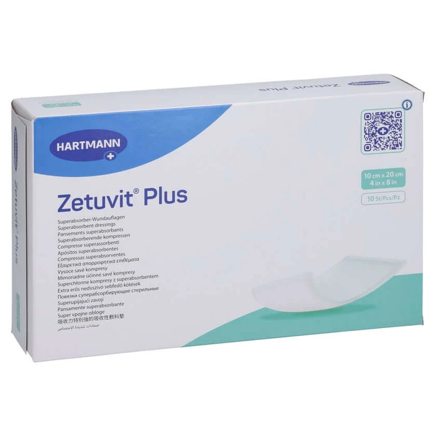 Zetuvit Plus ekstra mocny kompres chłonny sterylny 10 szt.: ceny i cechy