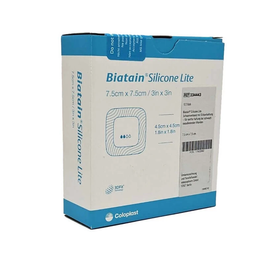 Biatain Silicone Lite opatrunek piankowy 7,5x 10 szt.: ceny i cechy