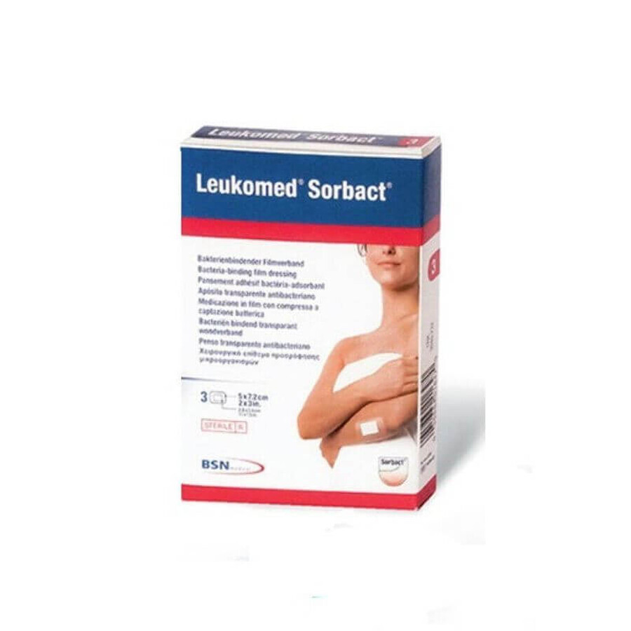 Steriles Leukomed Sorbact Pflaster 5cmX7,2cm