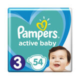 Pampers Actieve Babyluier 3, 6-10 kg 54 stuks