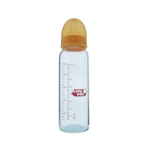 Primii Pasi R0150 - Borosilicate Bottle (Glass) 240Ml Yellow