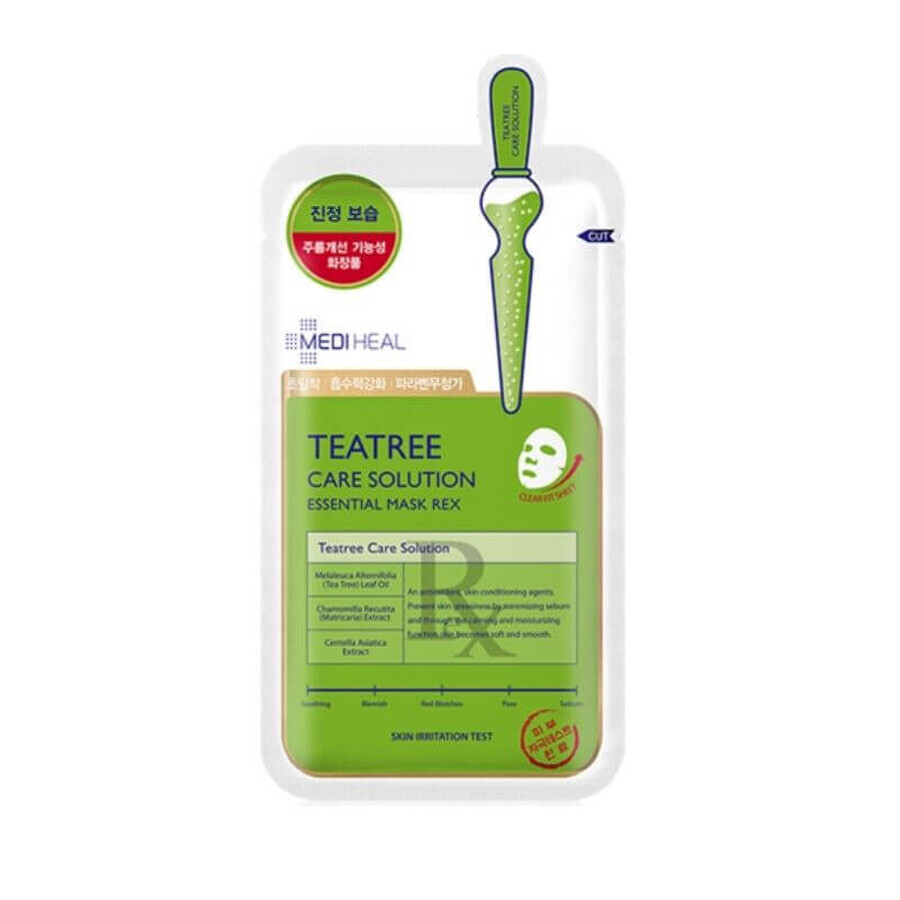 MEDIHEAL Teatree Verzorgingsoplossing Essentieel Gezichtsmasker 24 ml