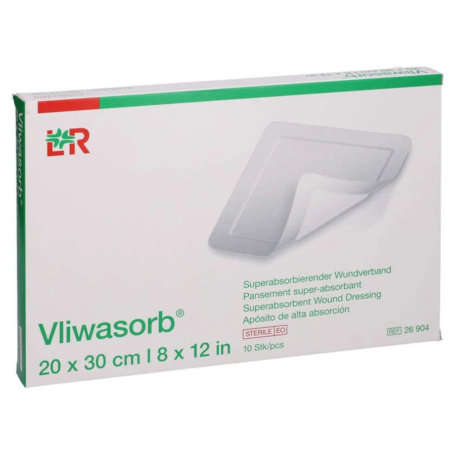 Vliwasorb Superabsorb.absorbente.estéril 20 10 uds.