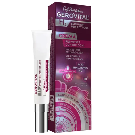Gerovital H3 Evolution Perfect Look Straffende Augencreme, 15 ml, Farmec
