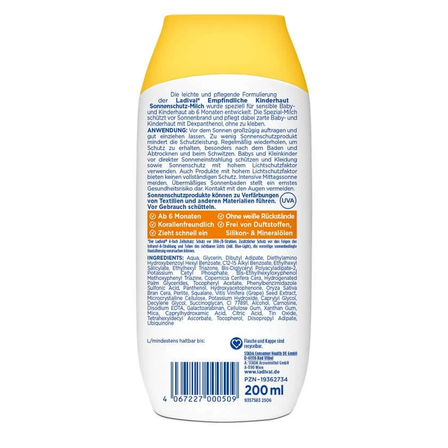 Ladival empf. Kinderhaut 50+ Doppelpack 2X200 ml