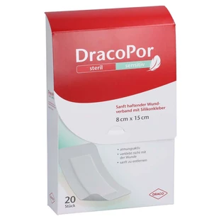 Dracopor Sensitiv 8x15 cm steril m.Silik 20 St