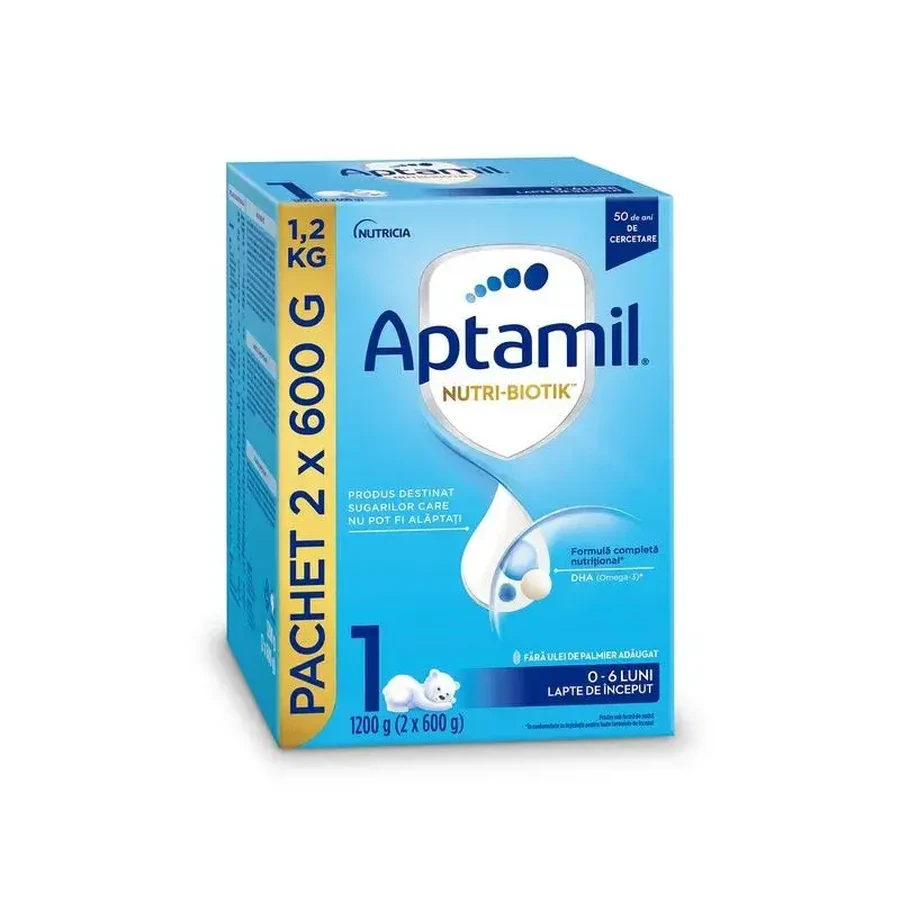 Aptamil Nutri-Biotik 1 Säuglingsnahrung, 0–6 Monate, 2 x 1200 g, Nutricia