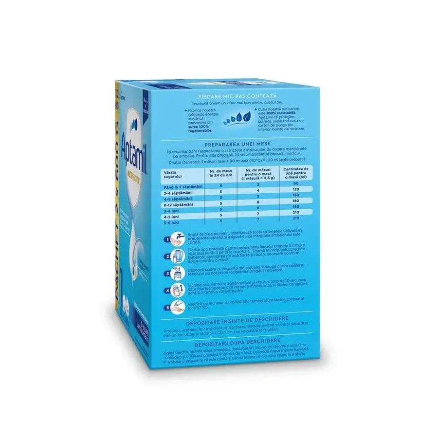 Aptamil Nutri-Biotik 1 Säuglingsnahrung, 0–6 Monate, 2 x 1200 g, Nutricia