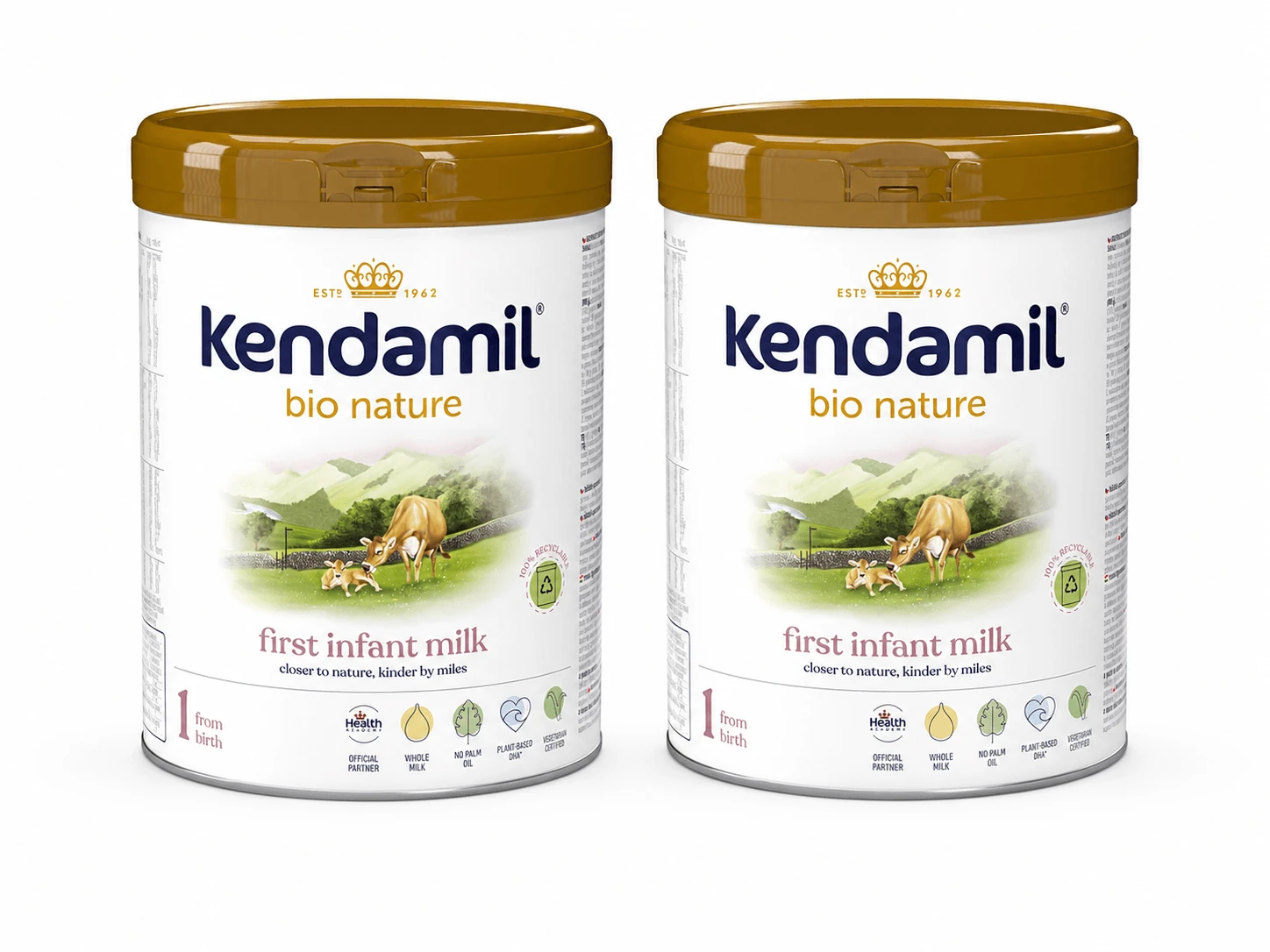 Kendamil Bio Nature 1 zuigelingenvoeding, vanaf de geboorte, 2 x 800 g, Kendal