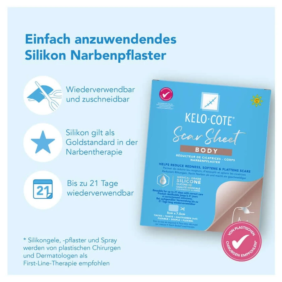 Kelo-cote Silikon-narbenpflaster Körper 1 St