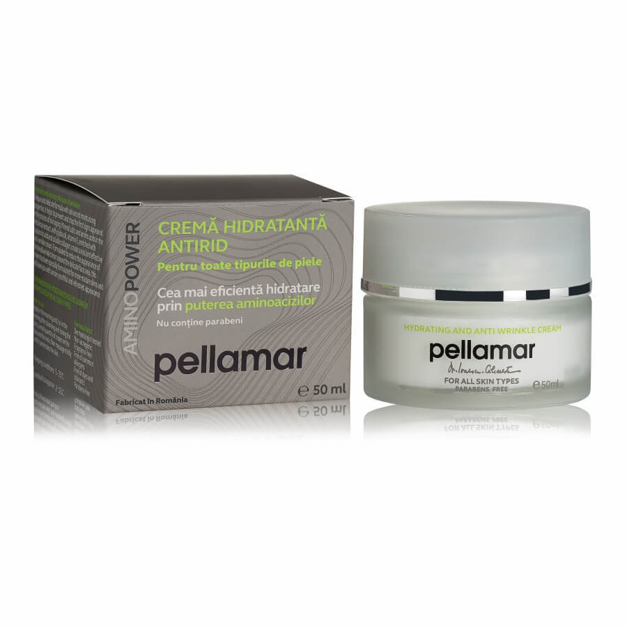 Crème hydratante anti-rides pour tous les types de peau AminoPower, 50 ml, Pellamar