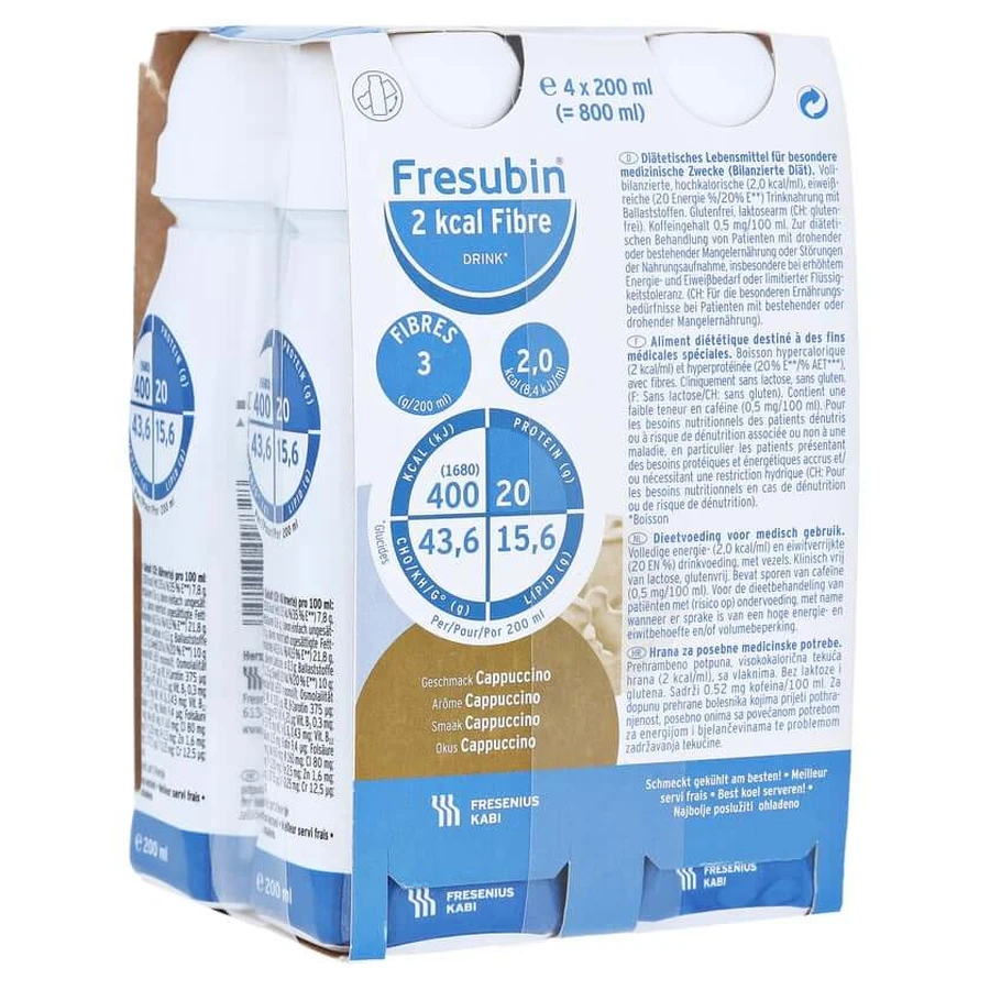 Fresubin 2 kcal Fibre DRINK Cappuccino T 4X200 ml