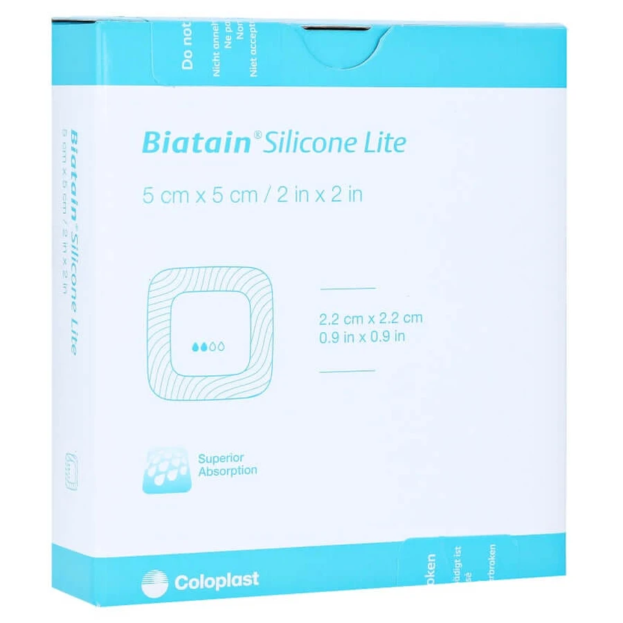 Medicazione in schiuma Biatain silicone lite 5x5 c 5 pz.