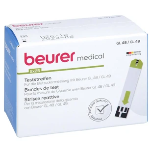 Beurer Gl48/gl49 Bloedglucoseteststrips 50 stuks.