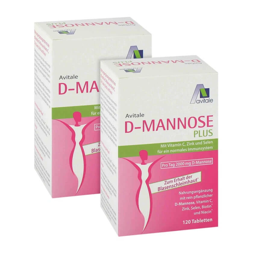 Dubbelpak D-Mannose Plus 2000mg 2X120 St